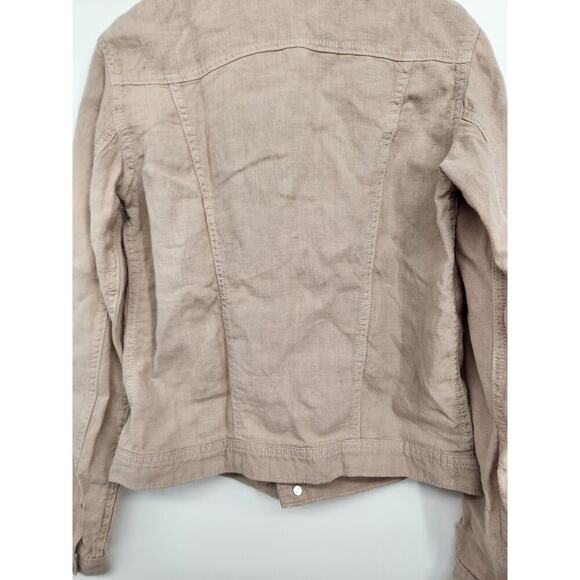 NWOT L’Agence Women’s Celine Linen Jacket Size Small Beige Gold Buttons #1N405 - Picture 5 of 9